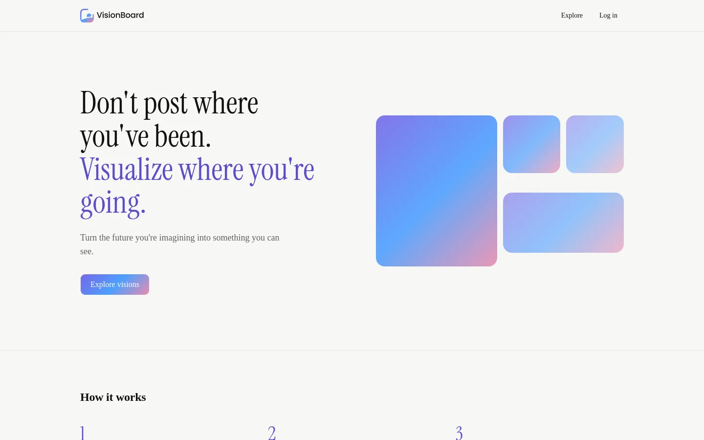 VisionBoard interface